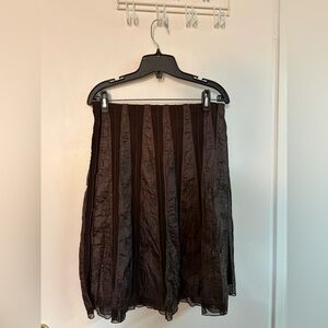 Danier Dark Brown A-Line Skirt